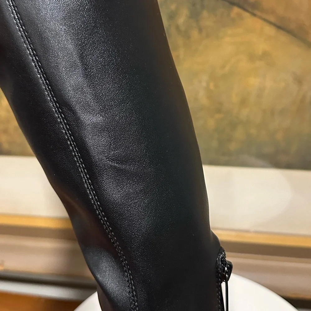 🌸MARC FISHER🌸 Ganven Lug Sole Biker Thigh-High Boots in Black  Size: 6